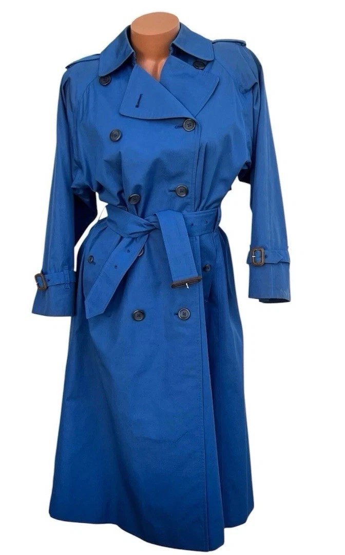 Blue Solid Trench Coats Coats, Jackets & Vests for Women for sale