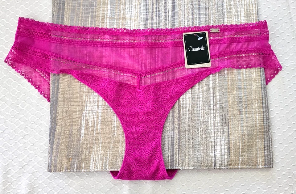 CHANTELLE C3689 FESTIVITE ENCAJE Calzoncillos Malla Transparente BIKINI CHEEKY Talla L Nuevo Foto 4 de 4