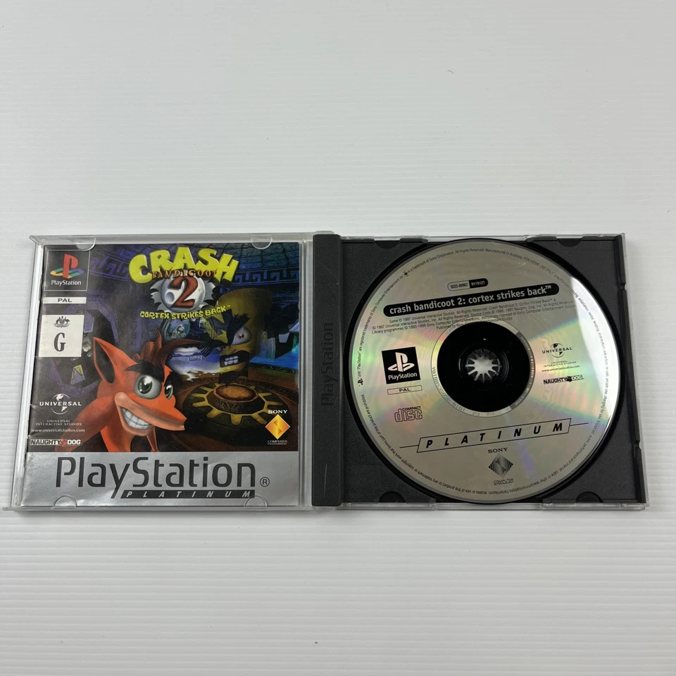 Crash Bandicoot 2 Cortex Strikes Back PS1 Playstation 1 PAL With Manual Tested - Image 3 of 3