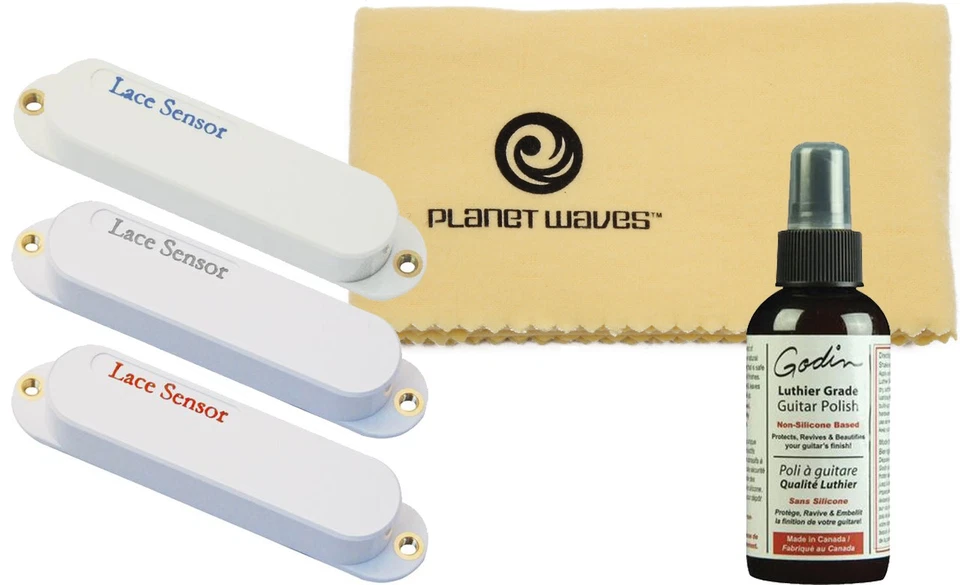 Sensor de renda 21063WH pacote econômico - azul, prata, vermelho pacote com 3 captadores elétricos brancos - Imagem 3 de 3