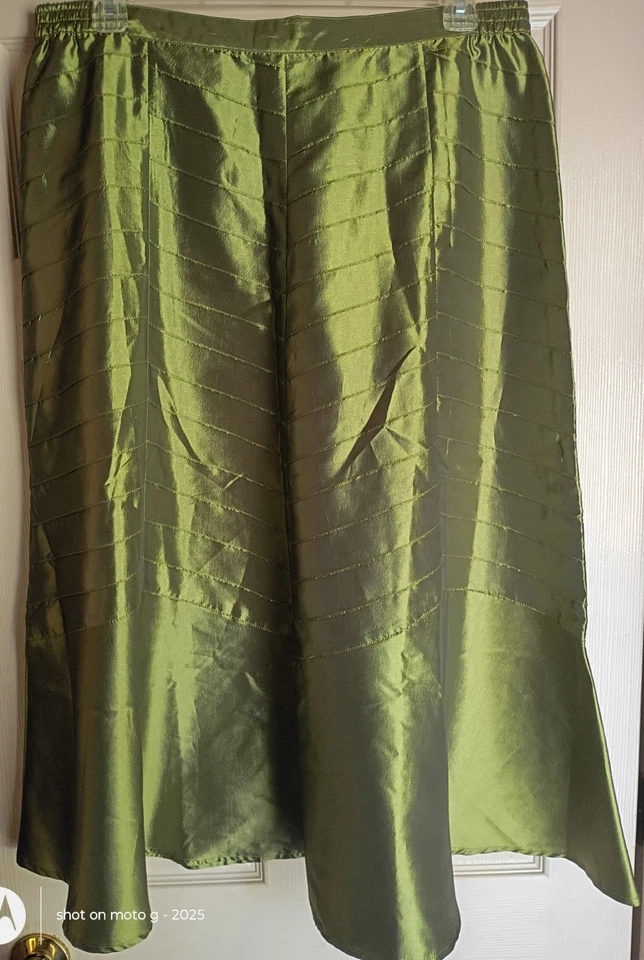 Traje falda de fiesta/cóctel verde lima Lorena Adams para mujer 3 piezas talla 2X Foto 4 de 4