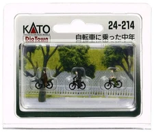 KATO Ngauge Middle Aged on a Bicycle 24-214 Georama Supplies