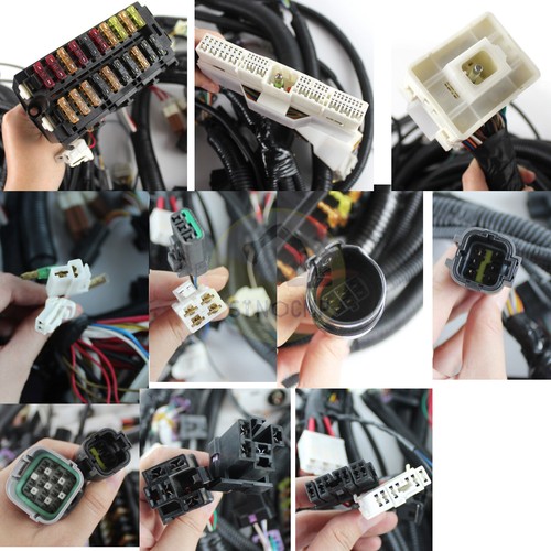 Arnés de cableado interno de cabina 0001044 para excavadora Hitachi EX100-2 EX120-2 - Imagen 2 de 8