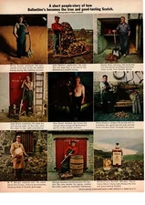 1964 Ballentine's Scotch Whisky "A Short People Story" Elgin Scotland Print Ad