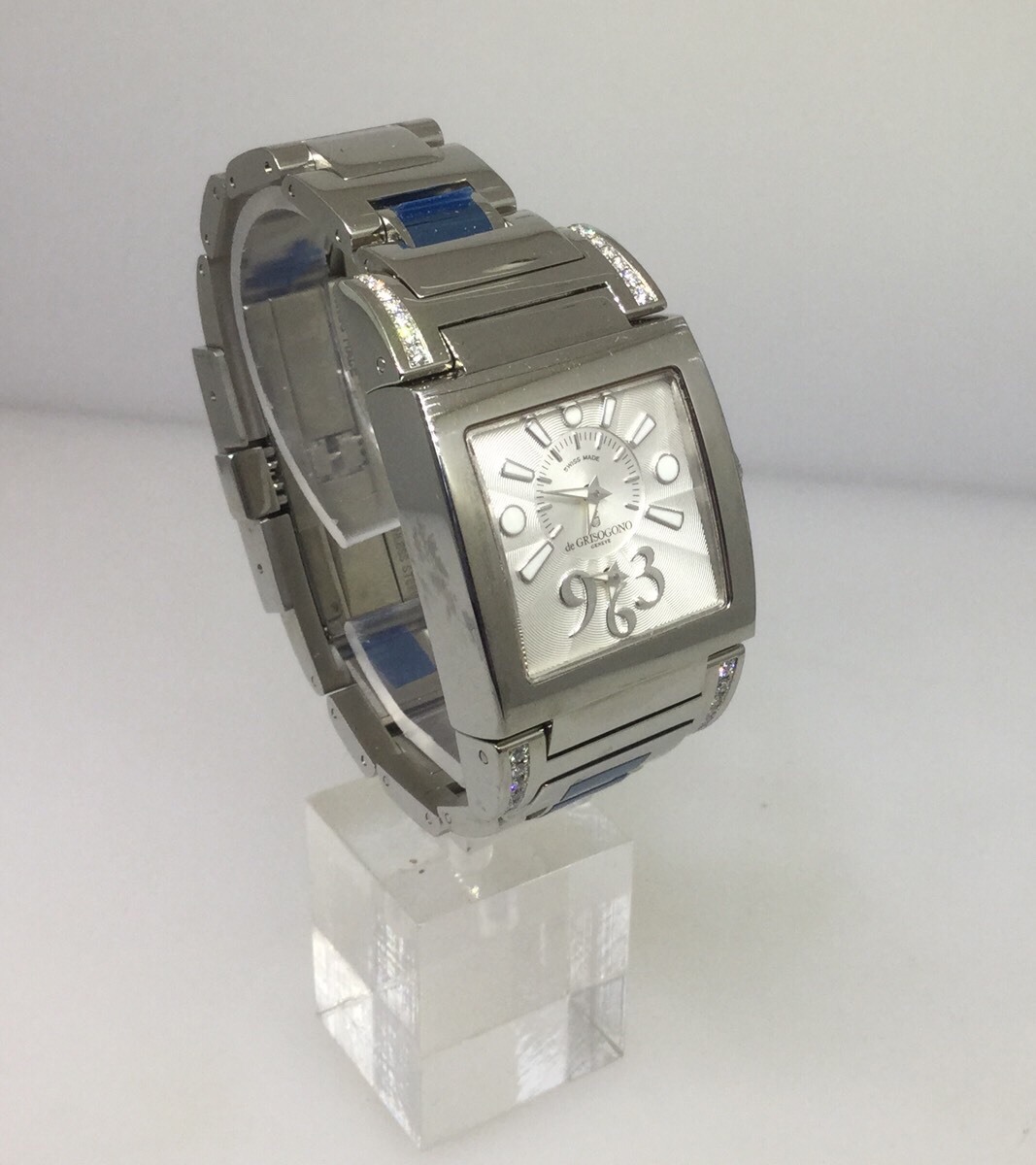 DE GRISOGONO TINO ACIER DIAMOND LADIES WATCH N02/B NEW WITH  display picture 1