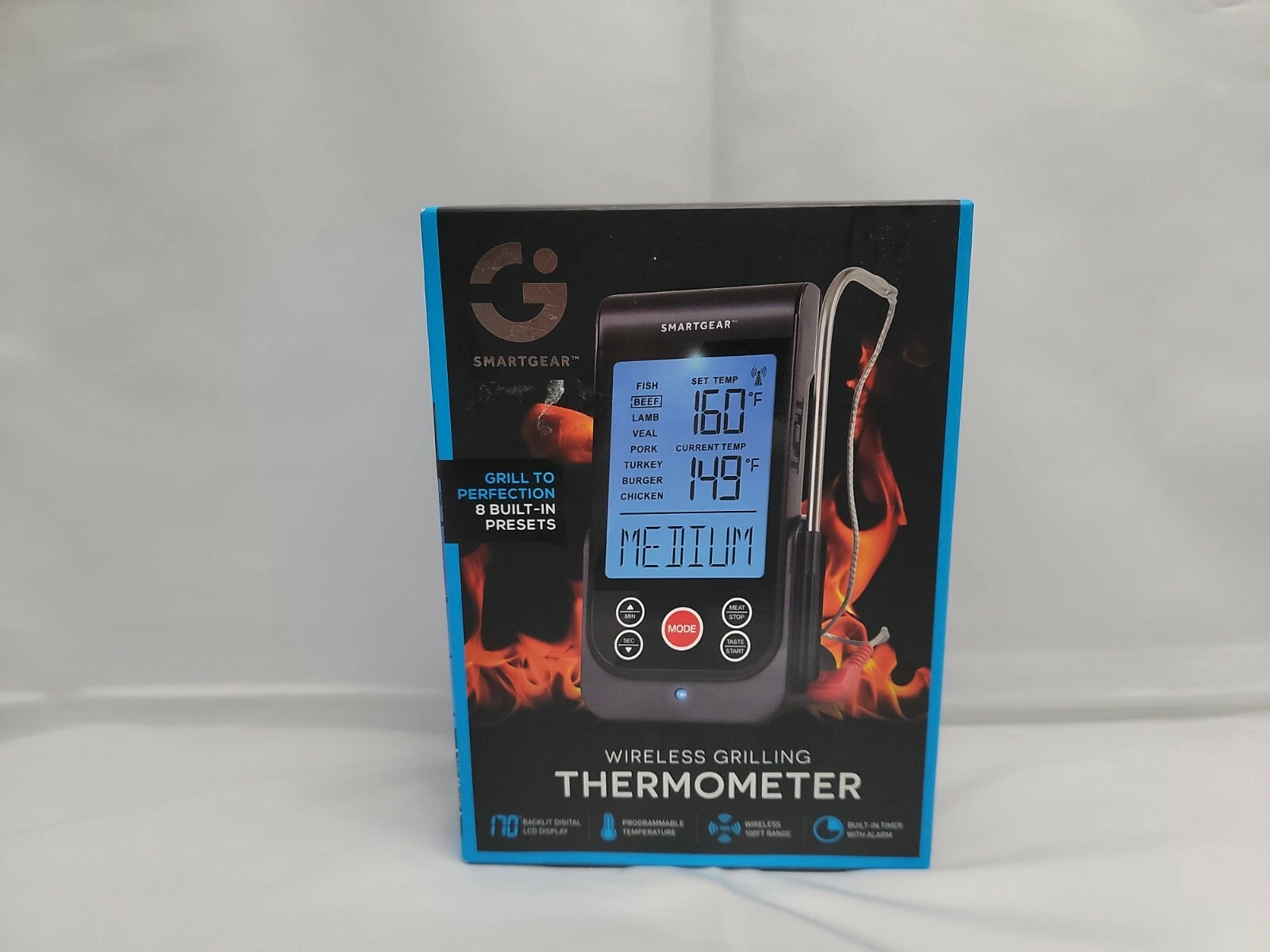 SmartGear Wireless Grilling Thermometer New
