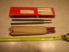 LOT OF 7 SIMONDS 73518000 TRIANGULAR THREE SQUARE FILE BASTARD, N0052