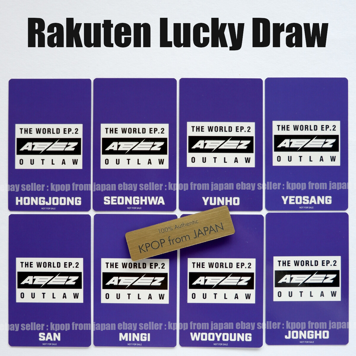 ATEEZ THE WORLD EP.2:OUTLAW POB Lucky draw photocard Rakuten ATEEZ THE WORLD EP.2:OUTLAW POB Lucky draw photocard Rakuten
