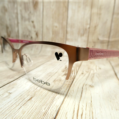 Bebe Rose Gold Stainless Steel Eyeglasses HALF-FRAME  display picture 2