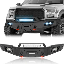 Front Bumper W/ Winch Plate & Sensor Holes For 2017-2020 F-150 F150 SVT Raptor
