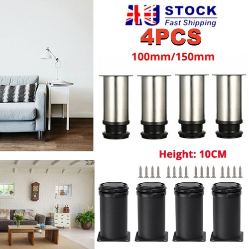 8Pc 10/15cm Metal Furniture Legs Adjustable Cabinet Sofa Kitchen Bed Couch Feet~ - Picture 5 of 26