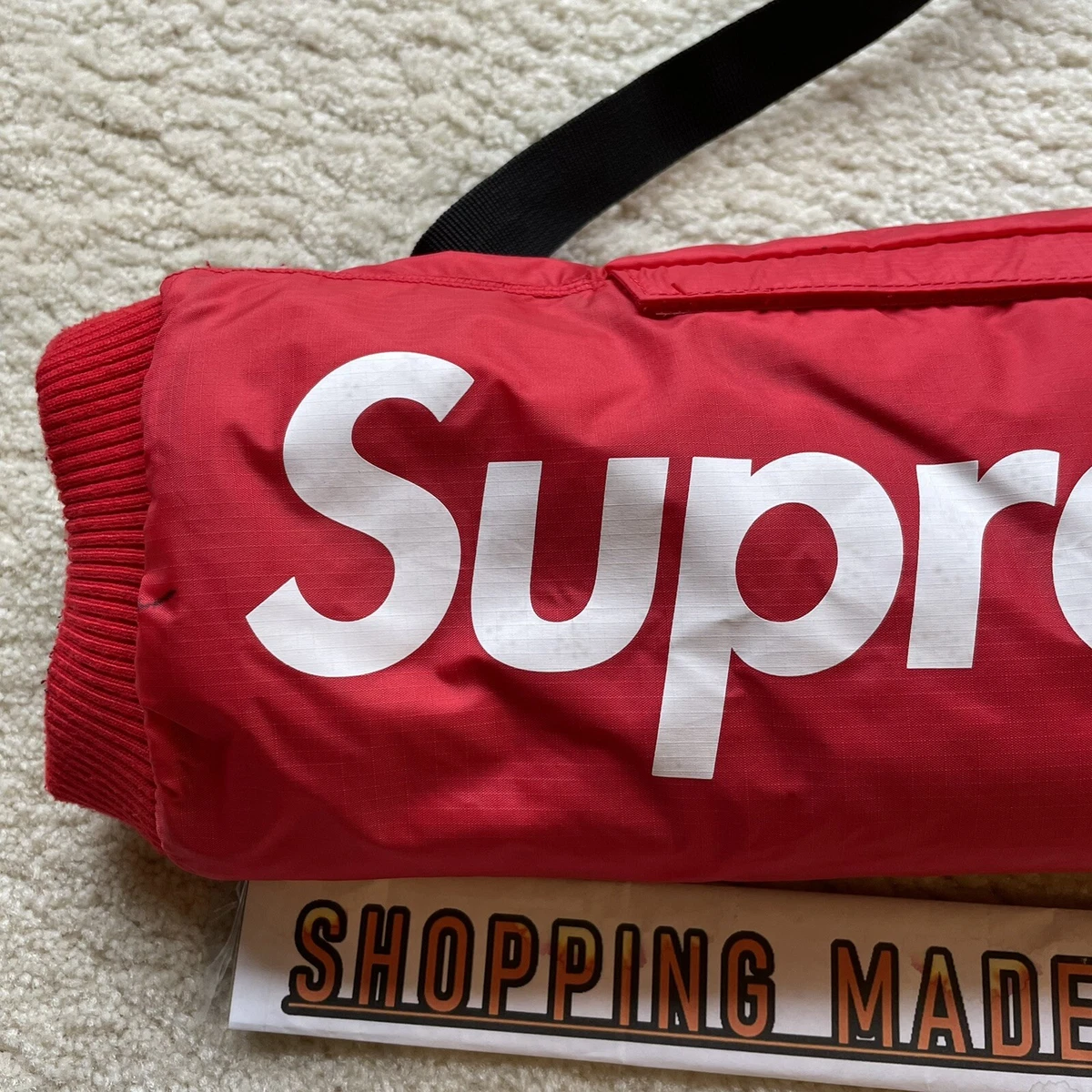 SUPREME Handwarmer Red FW18 Polartec Cordura Fabric Nylon Polyester Strap  Buckle