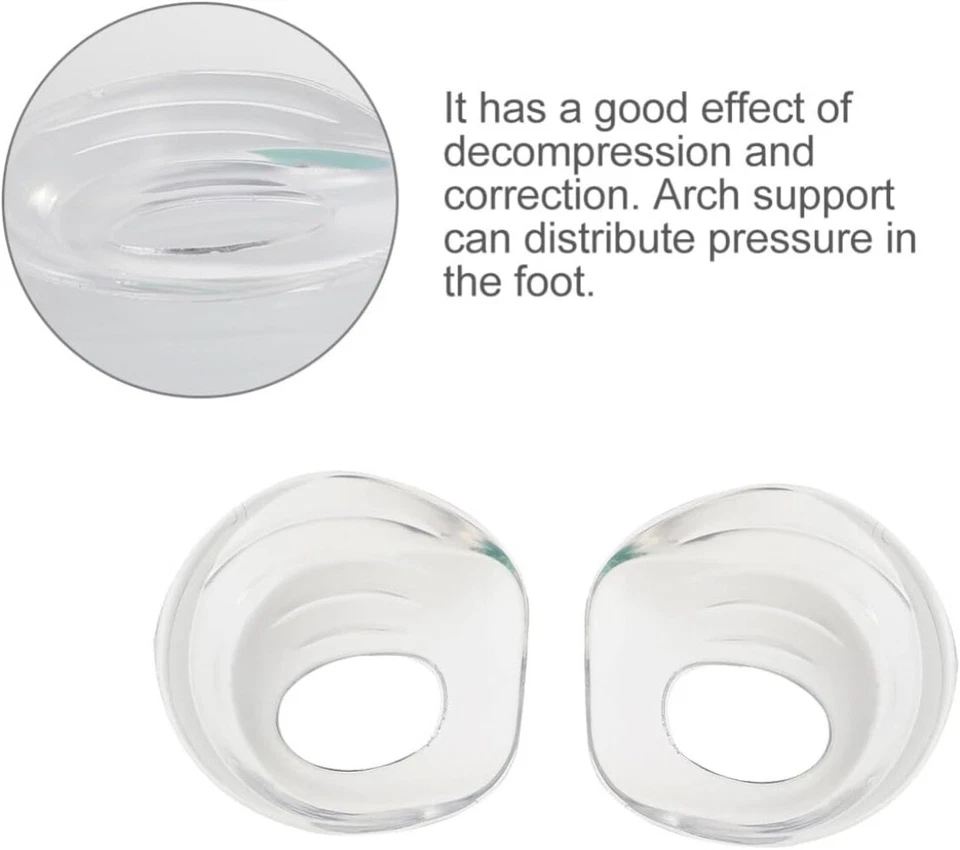 1-3 pares de tacones de gel de silicona, inserciones para zapatos, talón plantar hueso espuela de Aquiles  Foto 3 de 4