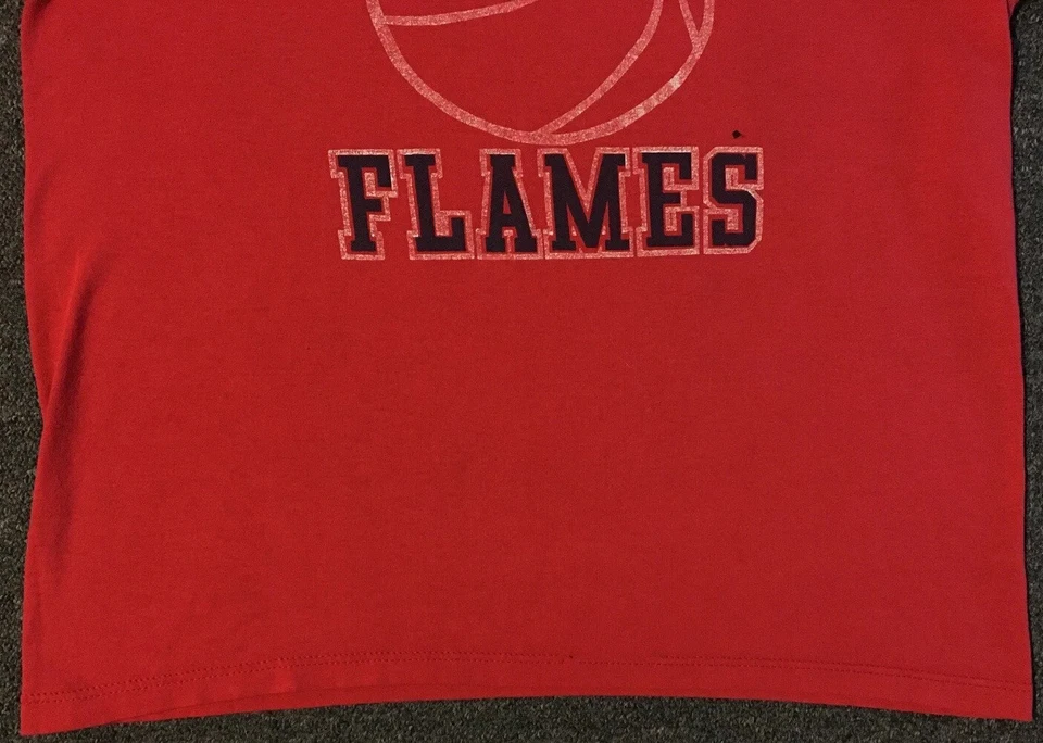 Vtg 90s UIC Flames Faded Shirt S M USA Single Stitch College Track PE Grunge 80s - Image 4 of 4