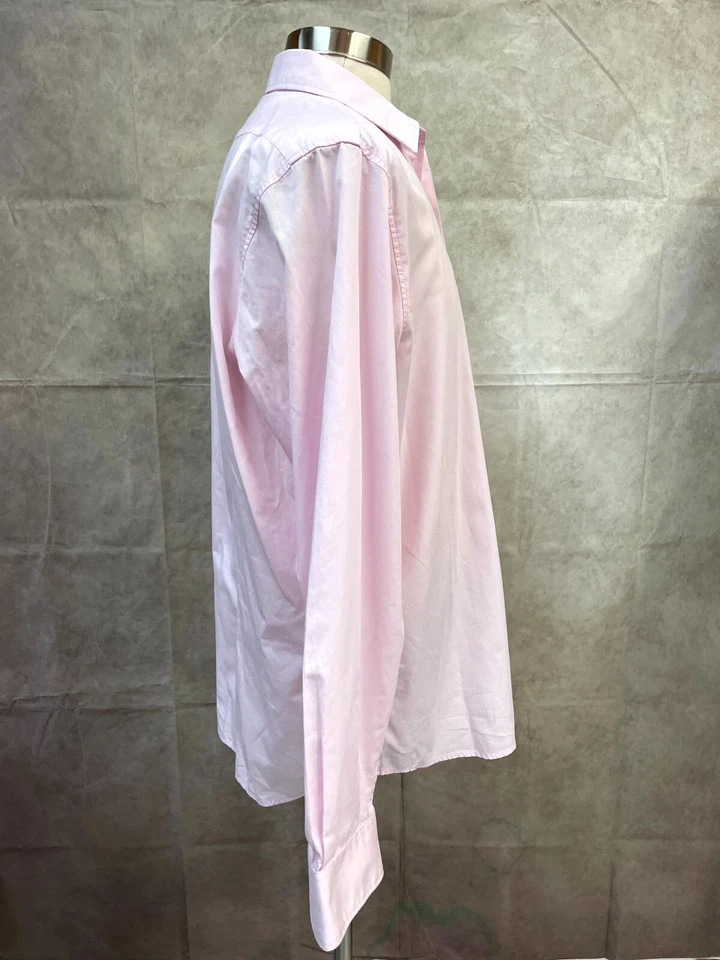 Camisa Beverly Hills Polo Club Para Hombre Rosa Manga Larga Con Botones Talla XL Foto 4 de 4