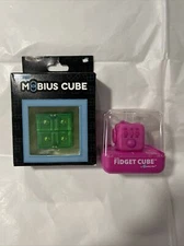 fidget cube lot of 2 ~ 1 MOBIUS CUBE 1 Zuru fidget cube  AS PICTURED NEW L@@K