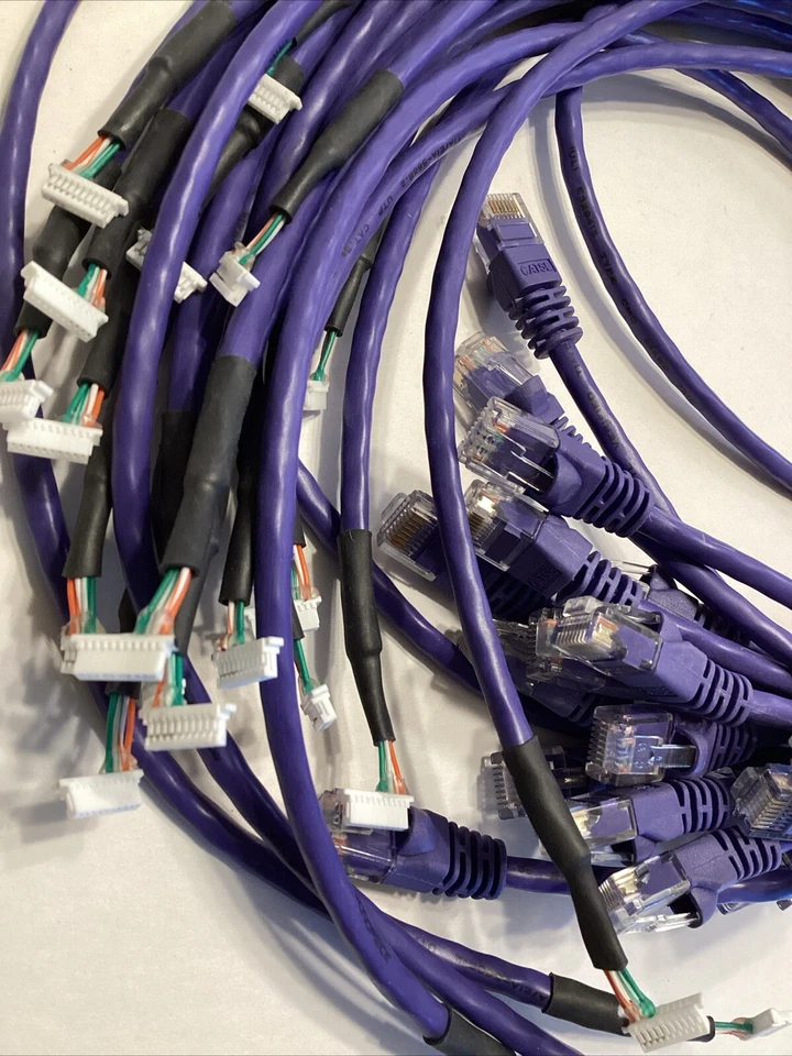 LOT 26 Monoprice 2 FT 24AWG Cat5e 350MHz UTP Ethernet Network Cable Purple 568B - Image 3 of 4