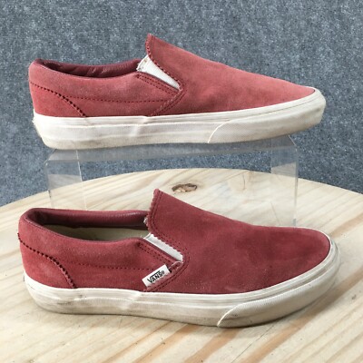 Vans Shoes Mens Womens Off The Wall Casual Loafers Sneakers Red Slip  On