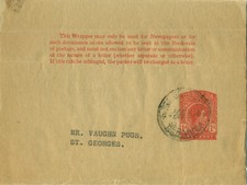 Bermuda 1951  Wrapper   1P  KGVI      To  St. George's    Used