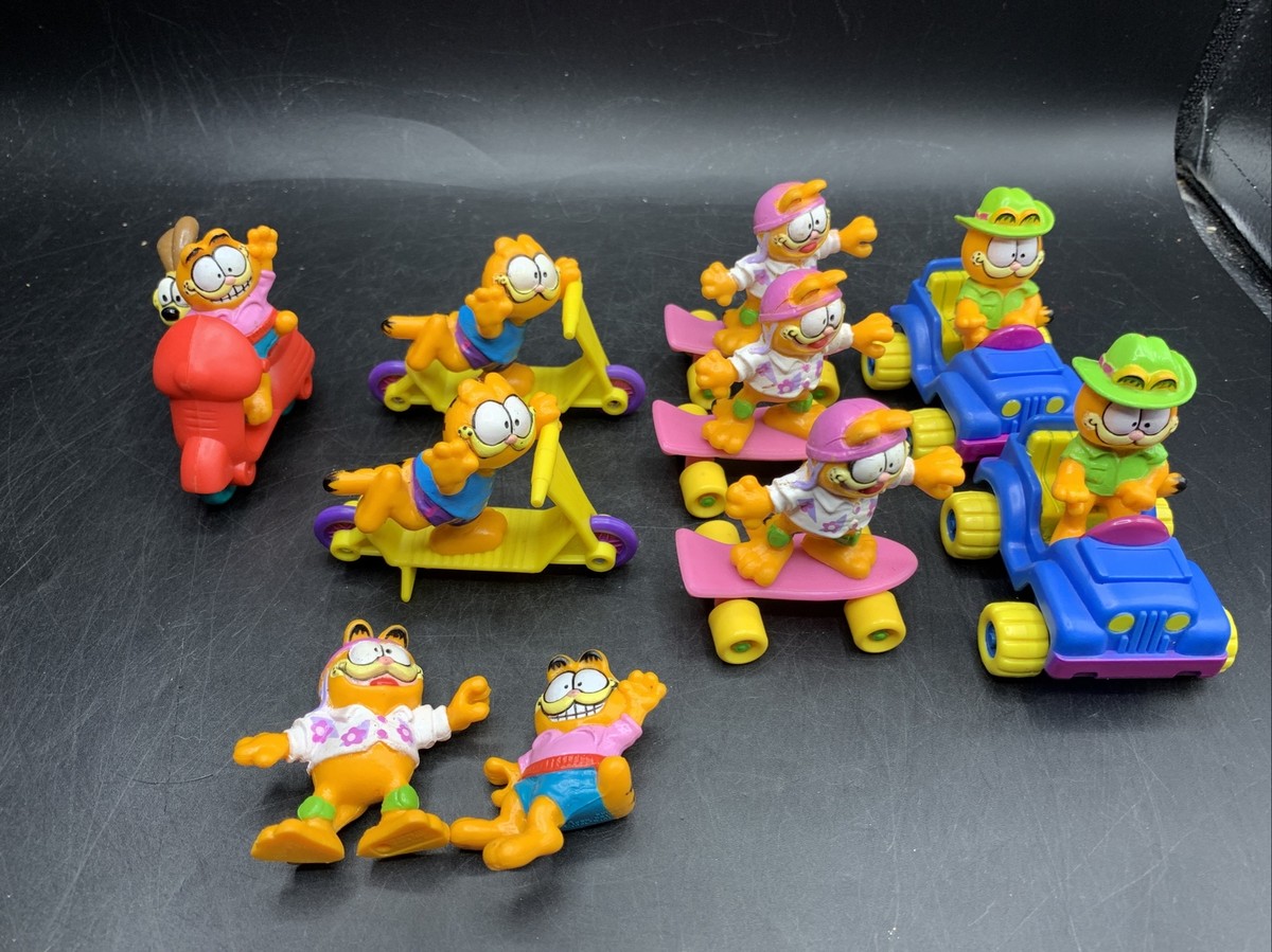 Garfield McDonald's Toy Lot Happy Meal Toys Bundle 1988 Vintage