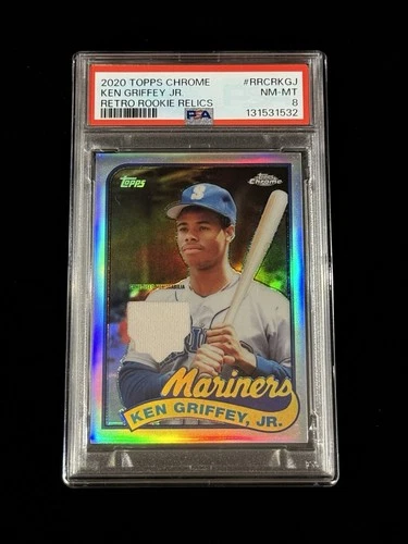 Ken Griffey Jr 2020 Topps Chrome Retro Rookie Relics Refractor PSA 8 NM - MINT