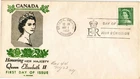 Dr Jim Stamps Canada 1953 Queen Elizabeth First Day Cover C. George Thermograph