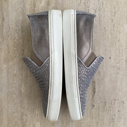 The Flexx Basket Weave Woven Pewter/Gray/Taupe Leather Sneakers, 8 M Exl Cond! - Picture 5 of 6
