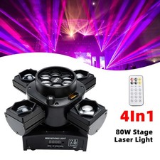 4In1 4Head 80W Stage Laser Light DMX Stage Lighting DJ Party Lighting Effect