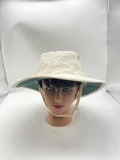 Vtg Tilley Endurables  Wanderer Cream Cotton Duck Canvas Hat Size 7 1/8 Medium