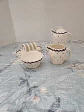 4 Piece Wedgwood Polka Dot Susie Cooper Breakfast Set