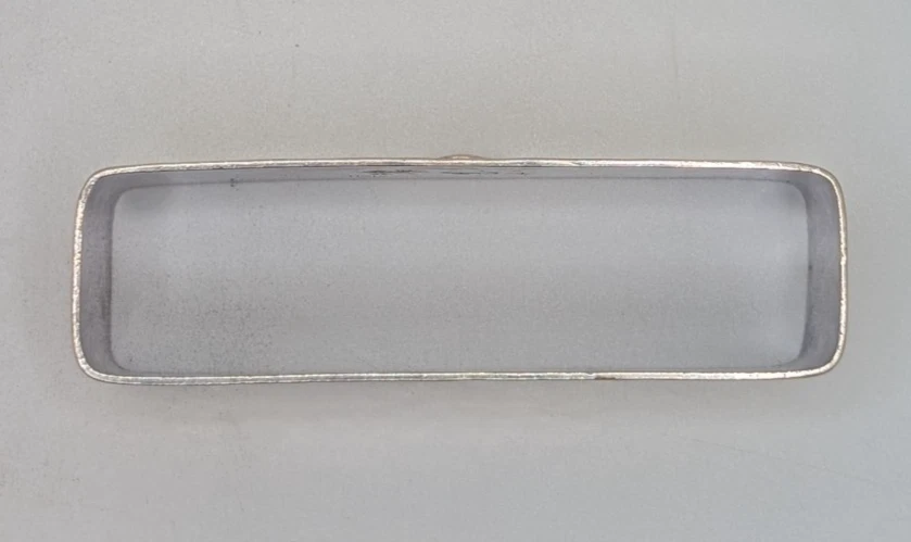 古董 LeBolt 艺术与工艺手工锤纯银餐巾戒指 "A" 单色 — 第 4/4 张图片