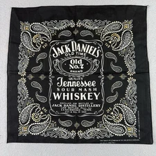 Vintage Jack Daniels Bandana Tennessee Sour Mash Whiskey Brand Old No. 7 -USA