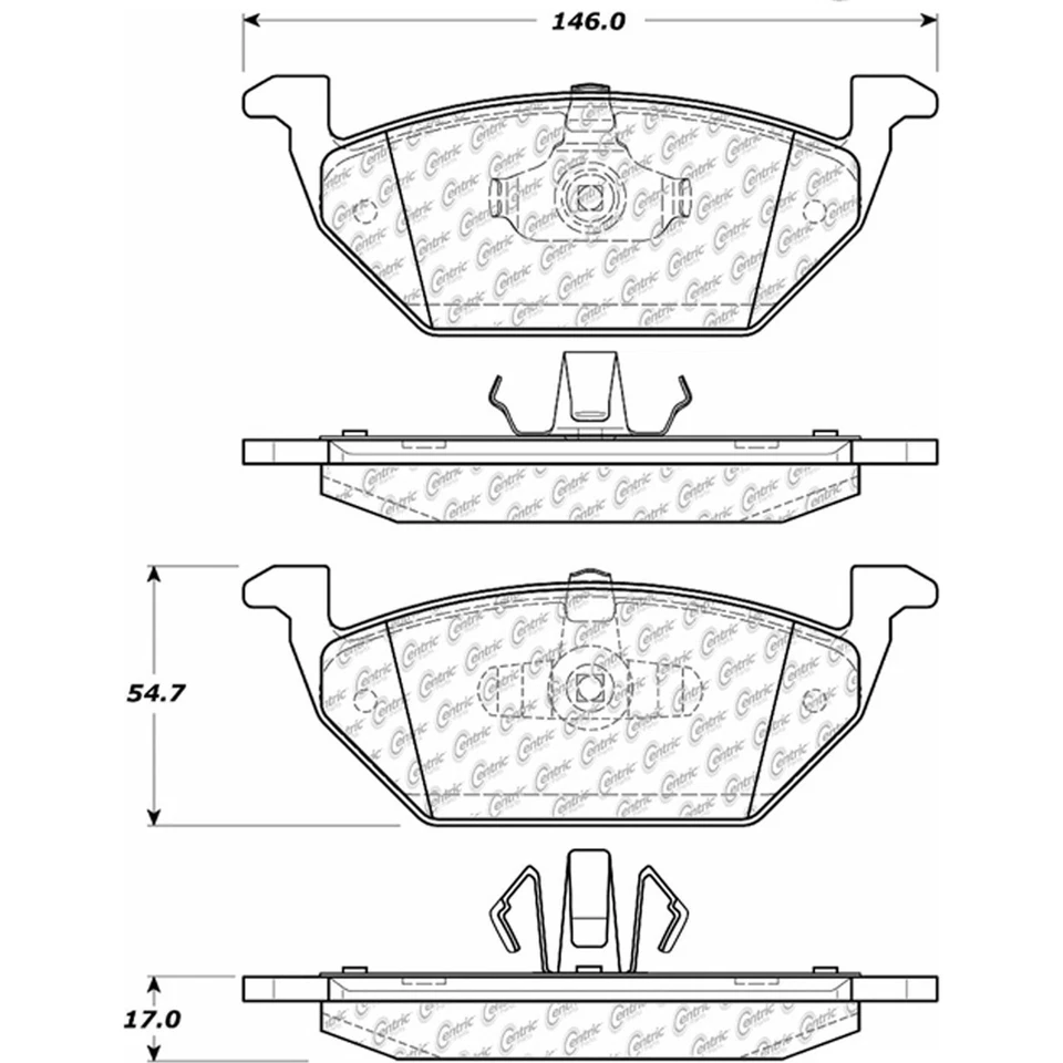 Para Mercury Mariner 2005-2008 | Pastillas de freno de disco traseras centradas | Cerámica Foto 4 de 4