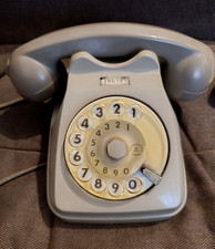 VINTAGE TELEFONO FISSO A DISCO ROTELLA  AUSO SIEMENS SIP BIGRIGIO ANNI '70