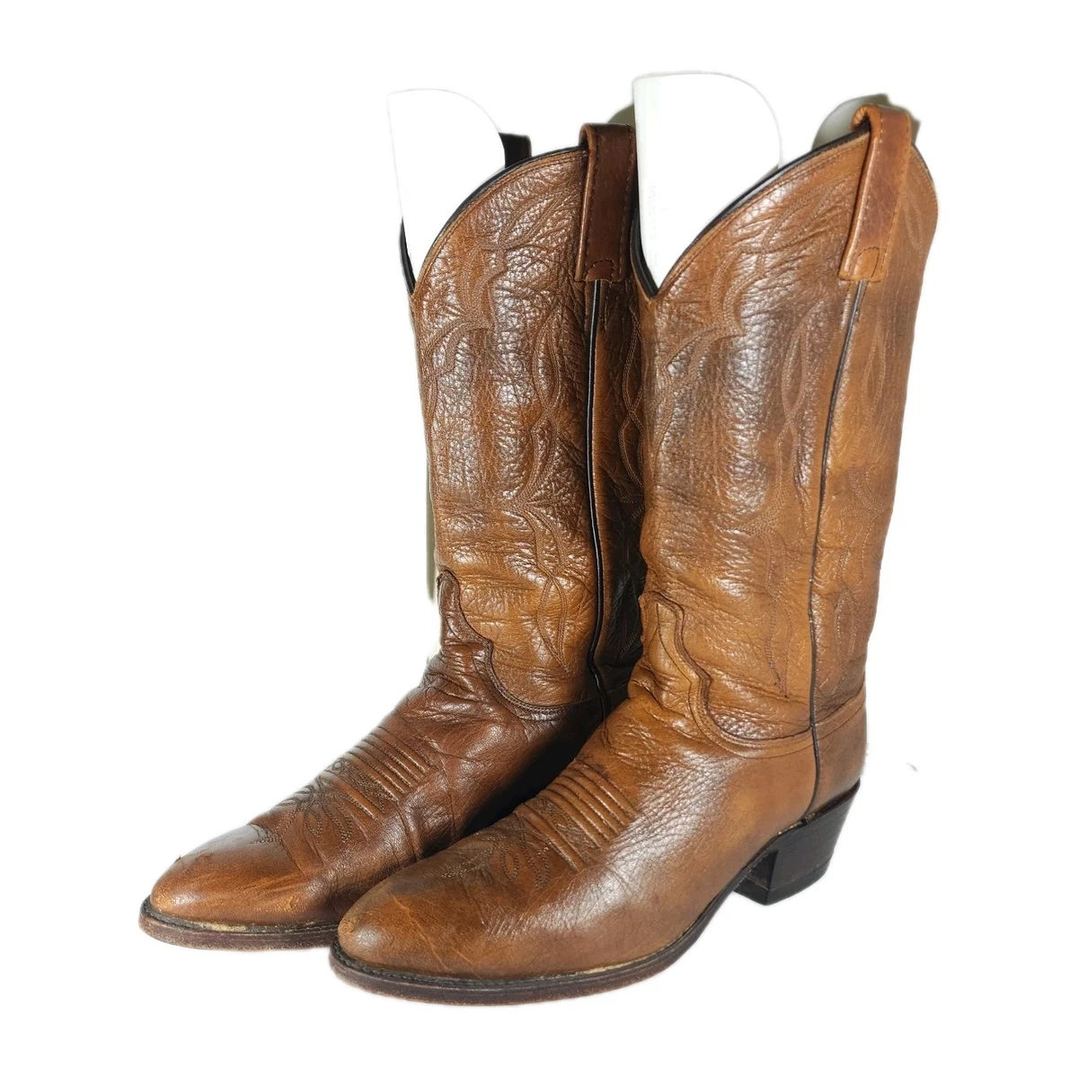 Dan Post DP68526 Bottes Western Homme En Cuir Marron - Tige Mi-Mollet, Bout Amande, Antidérapant - Taille 9.5