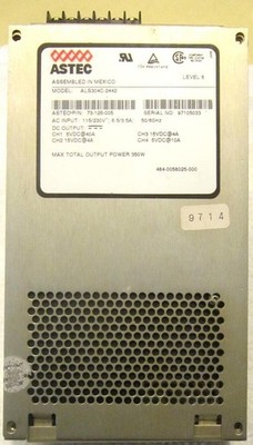 ASTEC  ALS304-C 2442-P  350 WATT POWER SUPPLY 115/230 VAC 5 & 15 VDC OUTPUT