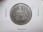 1857 US SEATED LIBERTY QUARTER