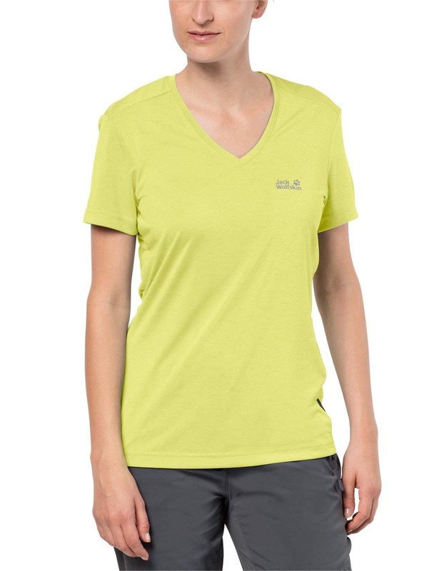 Jack Wolfskin Women's Crosstrail t T-Shirt Short sleeve, X-Small, Lemon