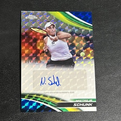 2025 Topps Chrome Tennis Nastasja Schunk Blue Geometric Auto /150 