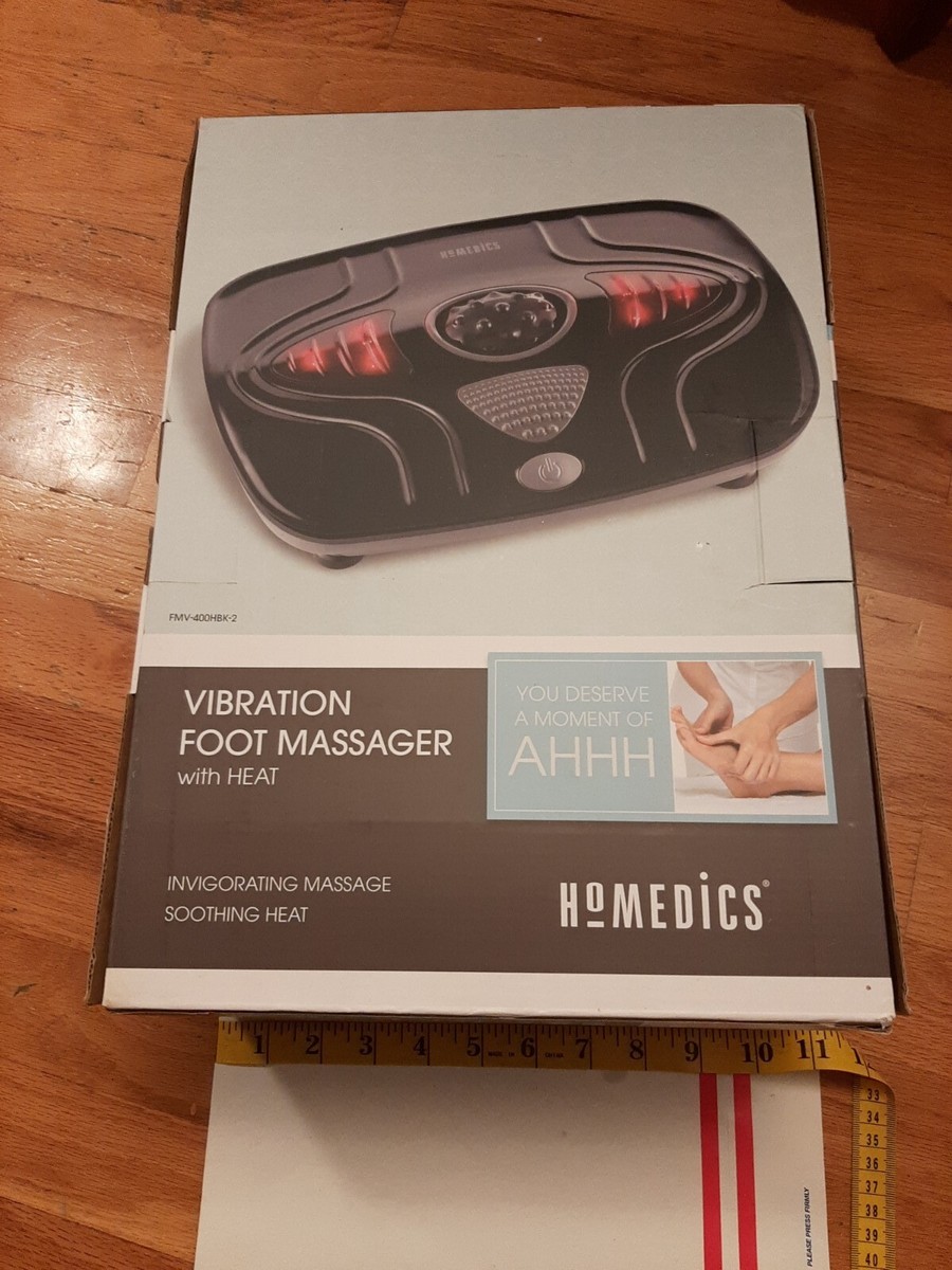 HomeMedic FOOT MASSAGER w/ ARCH MASSAGE Heated & Vibrates Heat vibrate  vibrating