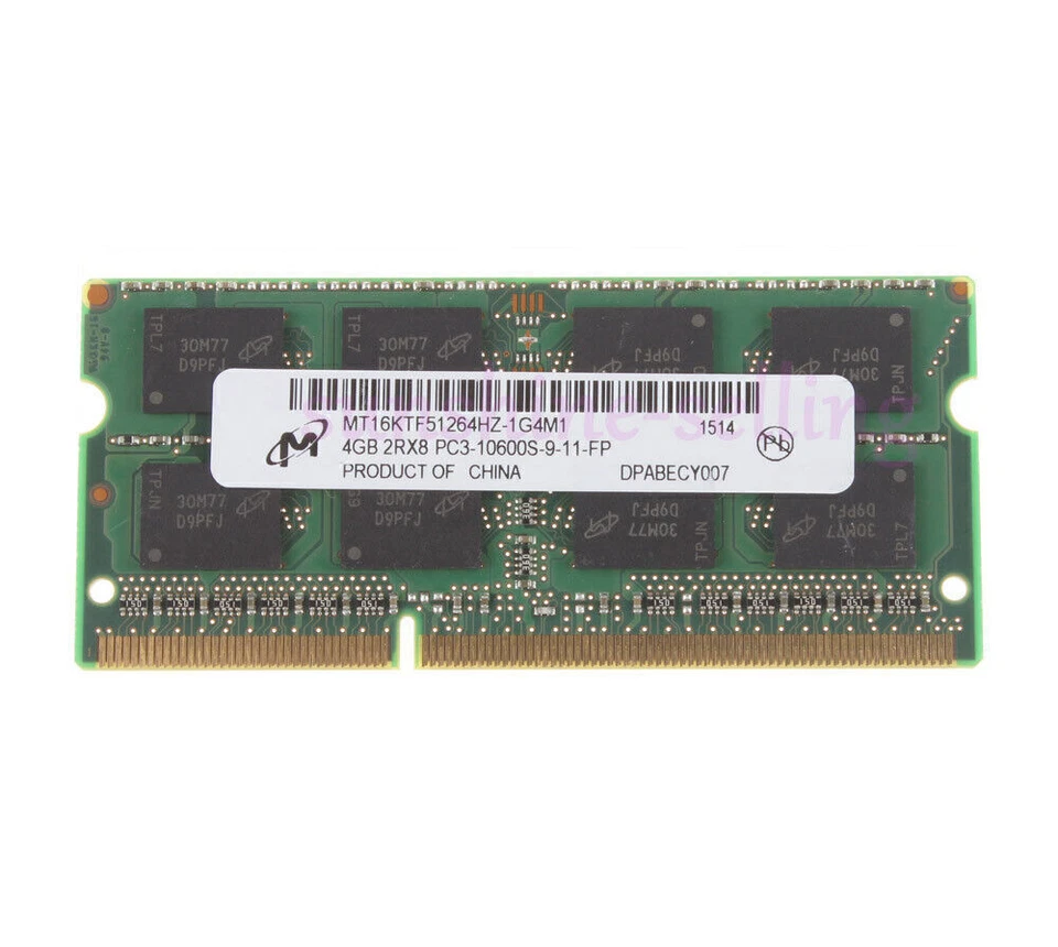 Micron 4 GB 8GB DDR3 1333MHz PC3-10600S 204PIN SO-DIMM Laptop Memory RAM Lot #xx - Image 2 of 4