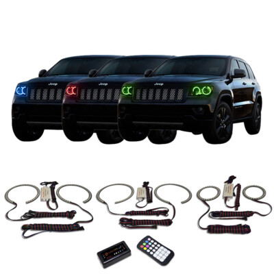 RGB Multi Color Bluetooth Headlight Halo kit for Jeep Grand Cherokee 11-13