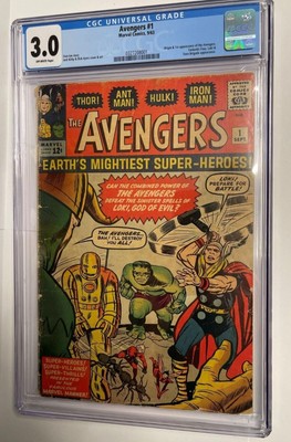 Avengers # 1 Marvel 9/1963, CGC 3.0, Origin & 1st app of the Avengers, Lee/Kirby