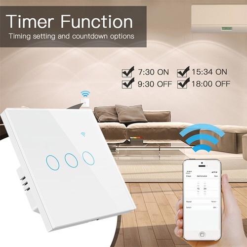 1/2/3/4 Gang Smart Light Switch Tuya Touch App Control NO Neutral Wire Required - Picture 4 of 18