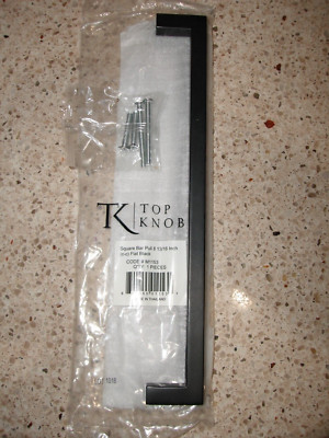 NEW Top Knobs M1153 Square Bar Pull 8 13/16'' C-C - Flat Black