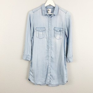 h and m denim shirt dress