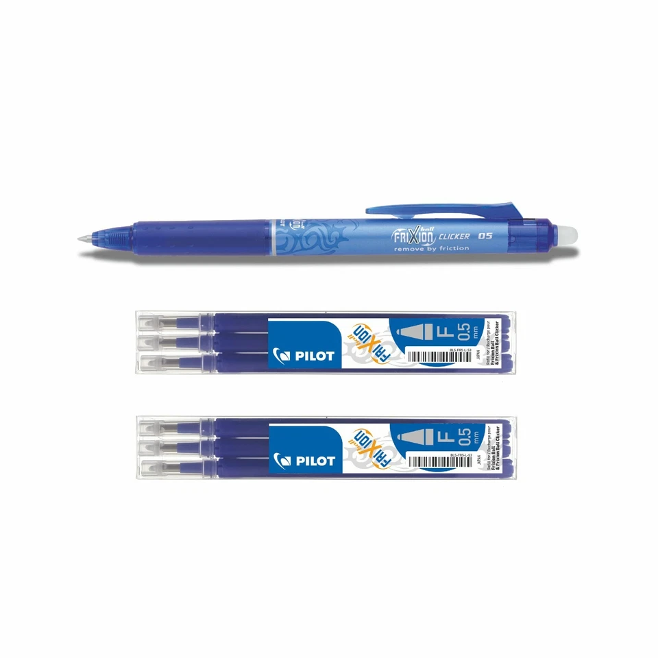 PILOT Frixion Clicker 0.5 blau + 6 Ersatzminen blau
