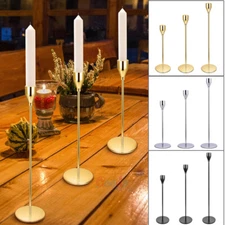 Set of 3 Gold Candlestick Holders Gold Candle Holder Taper Candle Holders