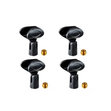 Rannsgeer ERC55 Microphone Clip Mic Holder for handheld Mic w/ adapter (4 Pack)
