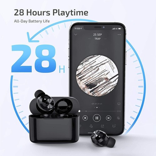 True Wireless Earbuds, Bluetooth 5.0 Headphones in Ear with Charging Case, Black - Picture 4 of 7